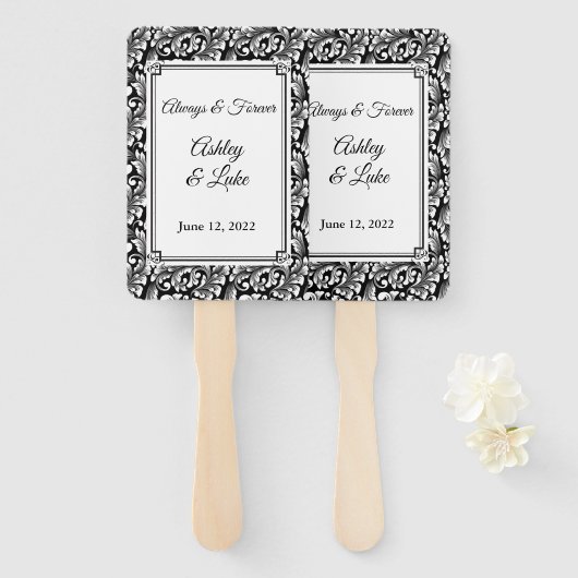Wedding Paddle Fan Handwaaier (Voorkant en achterkant)