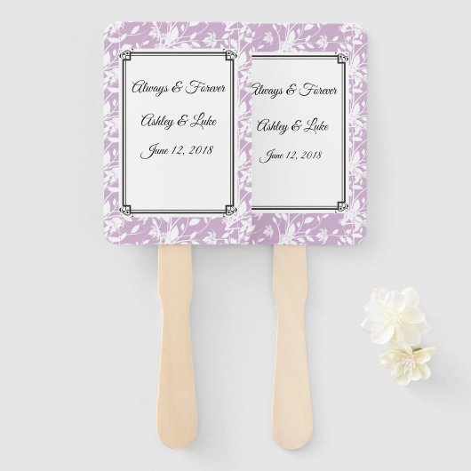 Wedding Paddle Fan Handwaaier (Voorkant en achterkant)