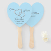 Wedding Paddle Fan Handwaaier (Voorkant en achterkant)