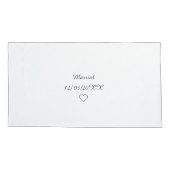 Wedding Pair Mr Right Mrs. Altijd rechtse namen Kussensloop (Achterkant-Links)