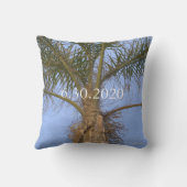 Wedding Palm Tree Blue Sky Sierkussen (Achterkant)