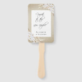 Wedding Pampas Grass Boho Foto Handwaaier (Voorkant)