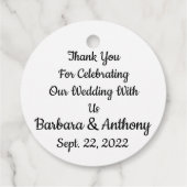 Wedding Party Bedankjes Labels (Achterkant)