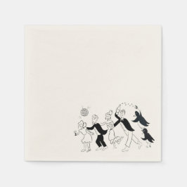 Wedding Party Conga Line Cocktail Napkin Servet