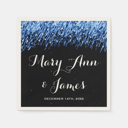 Wedding Party Falling Stars "Sapphire Blue" Servet (Voorkant)