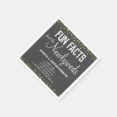 Wedding Party Fun Facts Minimal Confetti servet (Hoek)