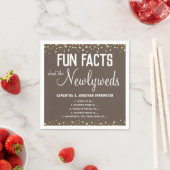 Wedding Party Fun Facts Minimal Confetti servet (Insitu)