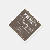 Wedding Party Fun Facts Minimal Confetti servet (Hoek)