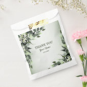 Wedding Party Gift Greenery Floral Leaves Bedankzakje (Gezegeld)
