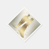 Wedding Party Golden Bride Groom  Servet (Hoek)