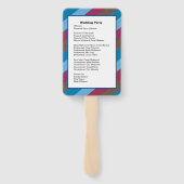 Wedding Party Laten we het vederstrand in Dusk aan Handwaaier (Achterkant)