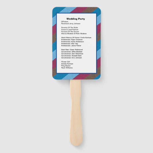 Wedding Party Laten we het vederstrand in Dusk aan Handwaaier (Achterkant)