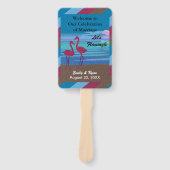 Wedding Party Laten we het vederstrand in Dusk aan Handwaaier (Voorkant)