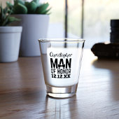Wedding Party Personalized Man of Honor Shot Glass Glas