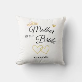 Wedding Party Role & Date Elegant Design Kussen