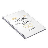 Wedding Party Role & Date Elegant Design Notitieboek (Rechterzijde)