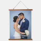 Wedding Party Script Foto Overlay Opknoping Hangend Wandkleed (Voorkant)