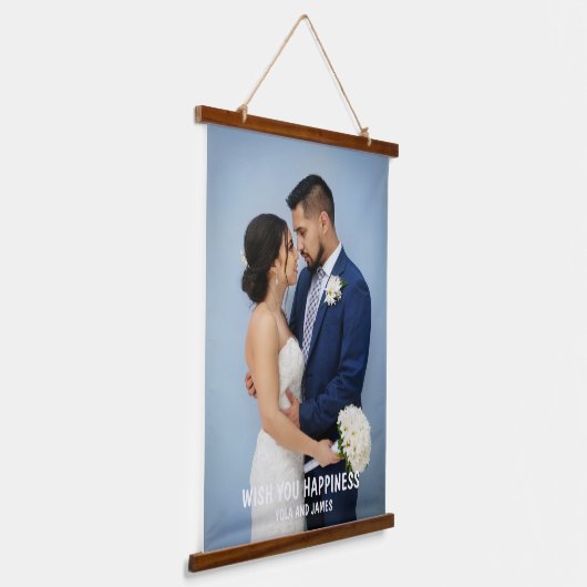 Wedding Party Script Foto Overlay Opknoping Hangend Wandkleed (Gebogen)