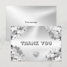 Wedding Party Silver Floral Geometric Elegant