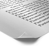 Wedding Party Silver Hearts Grey Black Elegant Poster (Hoek)