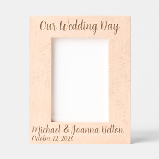 Wedding Pas getrouwd Jubileum Tree Gegraveerde Lijstjes (Voorkant)