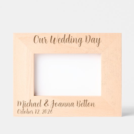 Wedding Pas getrouwd Jubileum Tree Gegraveerde Lijstjes (Voorkant)