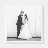 Wedding Passen getrouwd Mr & Mrs Black White Favor Magneet (Voorkant)