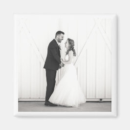 Wedding Passen getrouwd Mr & Mrs Black White Favor Magneet
