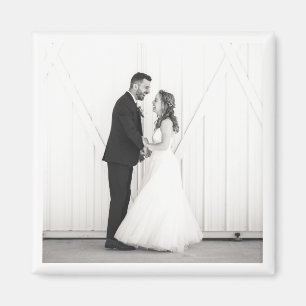 Wedding Passen getrouwd Mr & Mrs Black White Favor Magneet