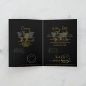 Wedding Passport Black Gold Order of Service Programma (Binnen)