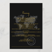 Wedding Passport Sage Black Itinerary Programmakaart (Achterkant)