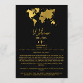 Wedding Passport Sage Black Itinerary Programmakaart (Voorkant)