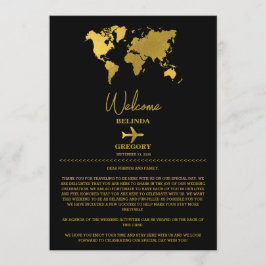 Wedding Passport Sage Black Itinerary Programmakaart