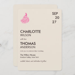 Wedding Peacock Botanical | Couture Art Kaart