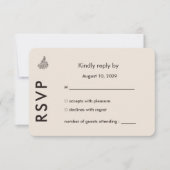 Wedding Peacock Botanical | Couture Response Art RSVP Kaartje (Voorkant)