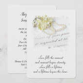 Wedding Pearl Heart over formele uitnodiging (Voorkant / Achterkant)