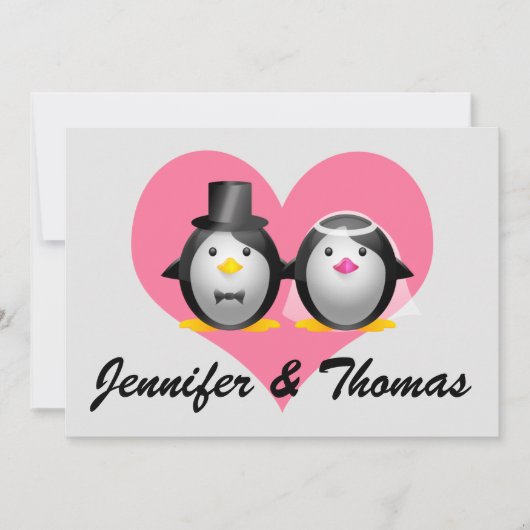 Wedding Penguins, Jennifer en Thomas Kaart (Voorkant)