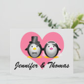 Wedding Penguins, Jennifer en Thomas Kaart (Staand voorkant)