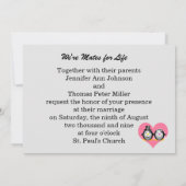 Wedding Penguins, Jennifer en Thomas Kaart (Achterkant)