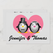 Wedding Penguins, Jennifer en Thomas Kaart (Voorkant / Achterkant)