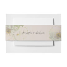 Wedding Peony Mauve Invitation Belly Band