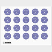 Wedding Peri Sprinkle Sparkle Silver DANK JE Ronde Sticker (Vel)