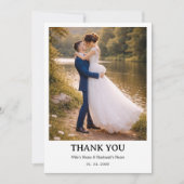 Wedding Personalized Card | Simple Elegant Couple  Kaart (Voorkant)
