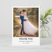 Wedding Personalized Card | Simple Elegant Couple  Kaart (Staand voorkant)