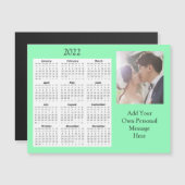 Wedding Photo 2022 Mini Calendar Magnetic Invitat Magnetische Uitnodiging (Voorkant / Achterkant)