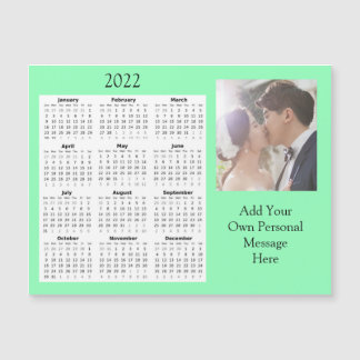 Wedding Photo 2022 Mini Calendar Magnetic Invitat Magnetische Uitnodiging