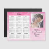 Wedding Photo 2022 Mini Calendar Magnetic Invitat Magnetische Uitnodiging (Voorkant / Achterkant)