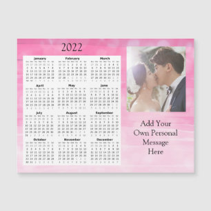 Wedding Photo 2022 Mini Calendar Magnetic Invitat Magnetische Uitnodiging
