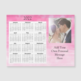 Wedding Photo 2022 Mini Calendar Magnetic Invitat Magnetische Uitnodiging