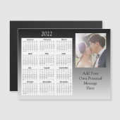 Wedding Photo 2022 Mini Calendar Magnetic Invitat Magnetische Uitnodiging (Voorkant / Achterkant)